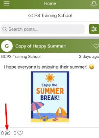 Comment Post- App View
